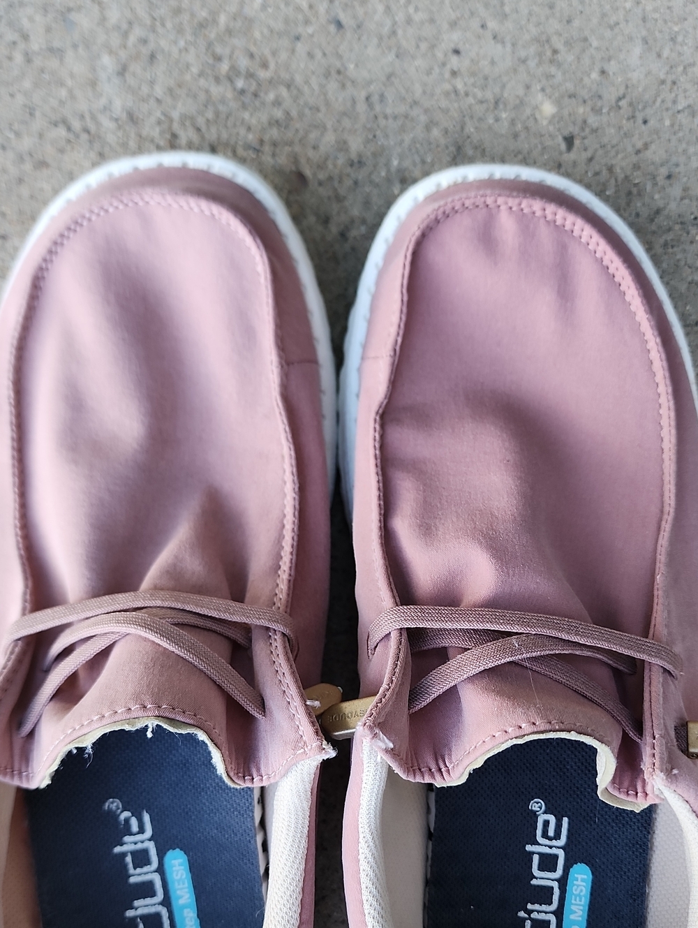 Womens Hey Dude Pink and Gold Slip-On Casual Sneakers - Picture 15 of 17